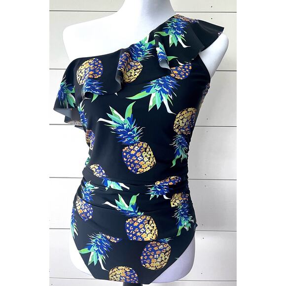 Hilor Womens One Piece Swimsuits with Pineapples - Size 10 - Picture 3 of 14